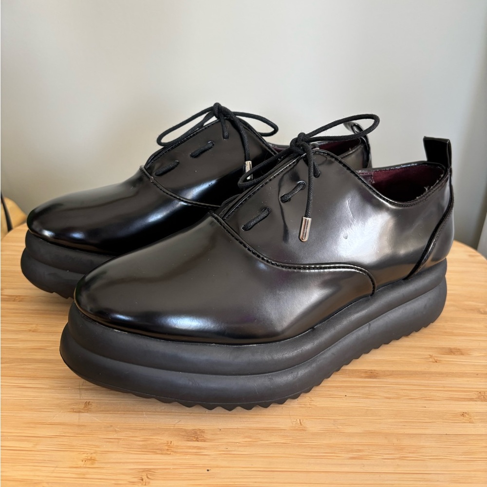 Zara platform loafers